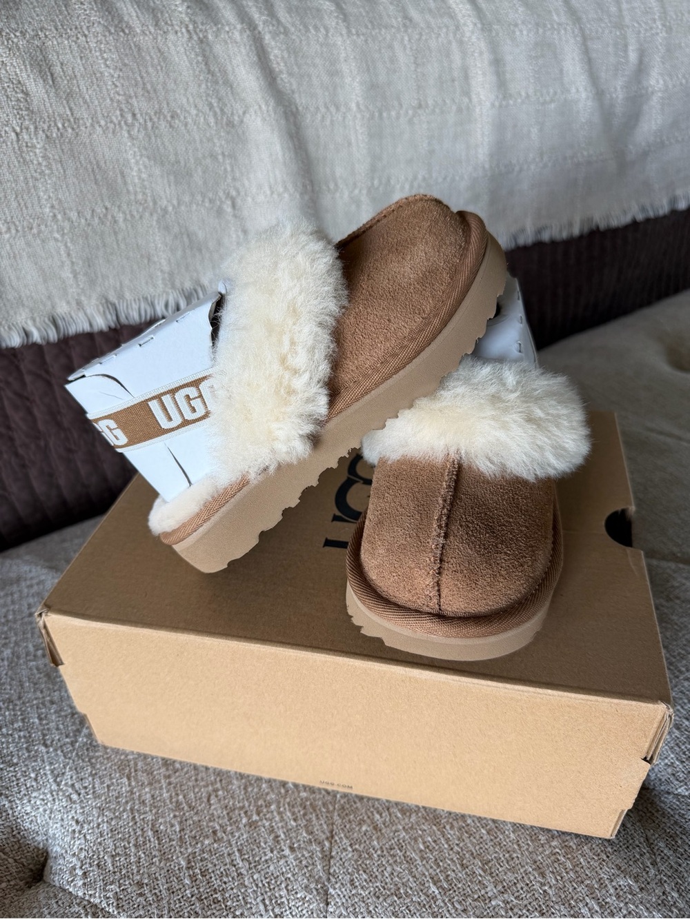 UGG Toddler/Little Kid Chestnut Funkette Clog Slippers - Sz. 10